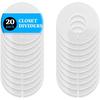 20 White Closet Dividers for Hanging Clothes – Clothing Size Rack Dividers and Closet Organizers