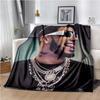 Anuel AA Rapper Hip Hop Singer Blanket Sofa Office Hiking Picnic Super Soft Quilt Fashion Flannel Throws Blanket Birthday Gift