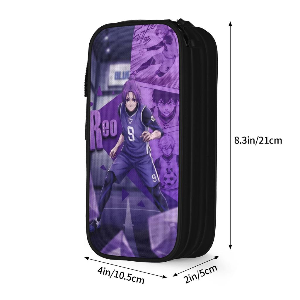 Reo Mikage Blue Locks Anime Pencil Cases Cute Pen Holder Bags Student Big Capacity Office Gift Pencil Box