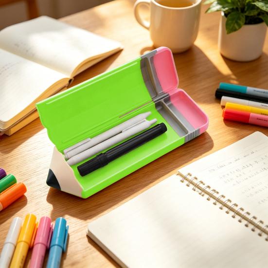 3D tištěný penál ve tvaru tužky, velkokapacitní držák na tužky pro studenty, novinkový organizér na psací potřeby na stůl, na cesty, do školy, do kanceláře