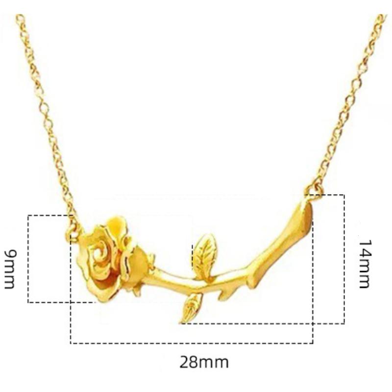 Rose Necklace Light Luxury Design Simple and High -level Sensory Clavicle Chain Advanced Sense