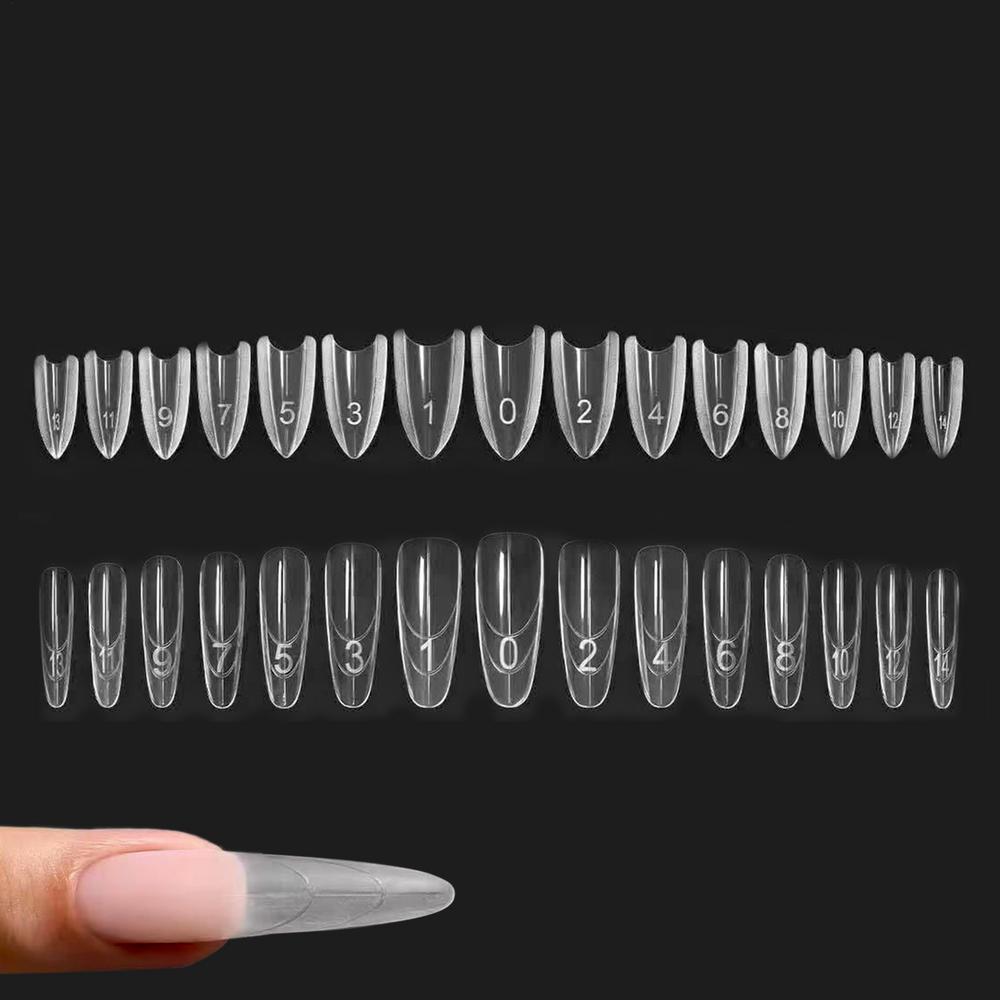 Nail Extension Form 240PCS/Set Nail Forms Translucent Crack-Resistant Gel Nail Sandwich Extend For Beginners Professionals