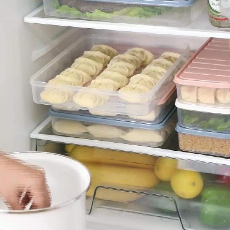 Household Food Egg Crisper Box Refrigerator Dumpling Box Wonton Fresh-Keeping Organizers Quick Freezing Refrigerator Storage