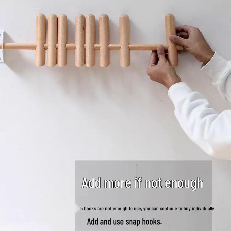 Solid Wood Multi-Room Storage Rack: Hanger for Clothes, Hats, Bags, Scarves. Perfect for Living Room, Bedroom, Entrance, or Kitchen.