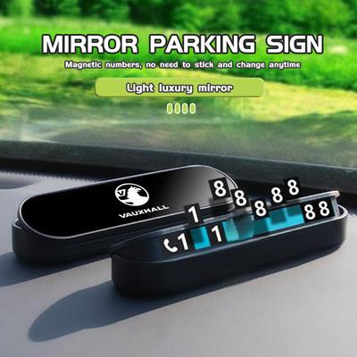 Car Phone Number Plate Temporary Parking Card Stop Sign Plate For Vauxhall Corsa VXR Crossland Combo Life Astra Mokka Grandland