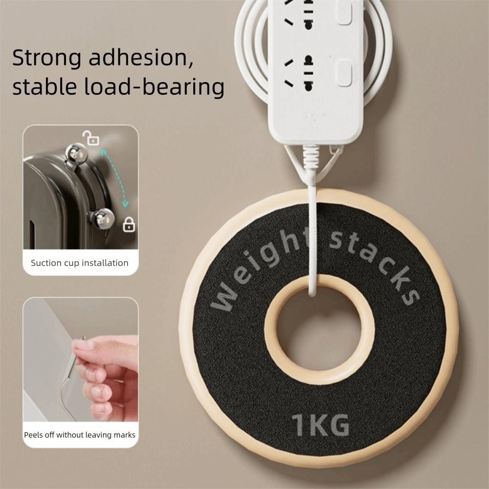 Large Load Bearing Suction Cup Wall Socket Holder Removable Cable Management Wall Mounted