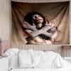 Loreen Print Tapestry, Backdrop, Easy Setup, Ideal for Bedroom, Office & Living Room, with Aesthetic Wall Hanging Decor.