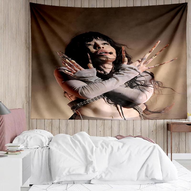 Loreen Print Tapestry, Backdrop, Easy Setup, Ideal for Bedroom, Office & Living Room, with Aesthetic Wall Hanging Decor.