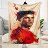 Ronaldo Manchester United Legacy Suitable blanket for offices, travel, living rooms also a good gift for friends and family Suitable for all seasons.