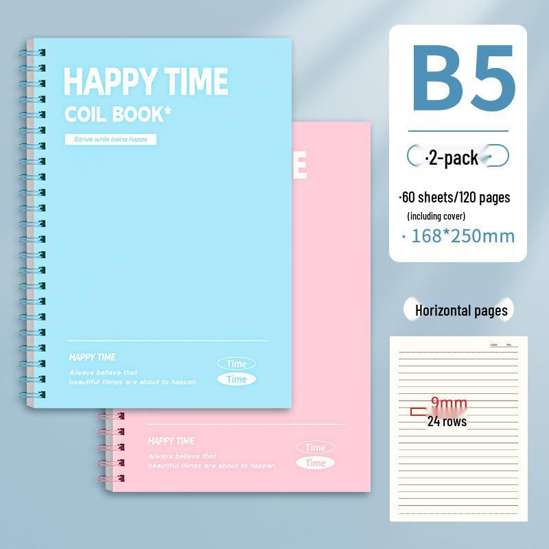 Coil-Bound B5 Notebook: Simple, High-Value for College & Junior High Students