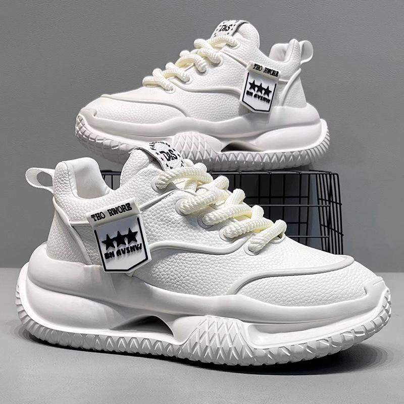 

Men s Casual Running Shoes Spring 2026 New Style Sporty Dad Trendy Black Youth Student Low Top round Toe Rubber Outsole 39