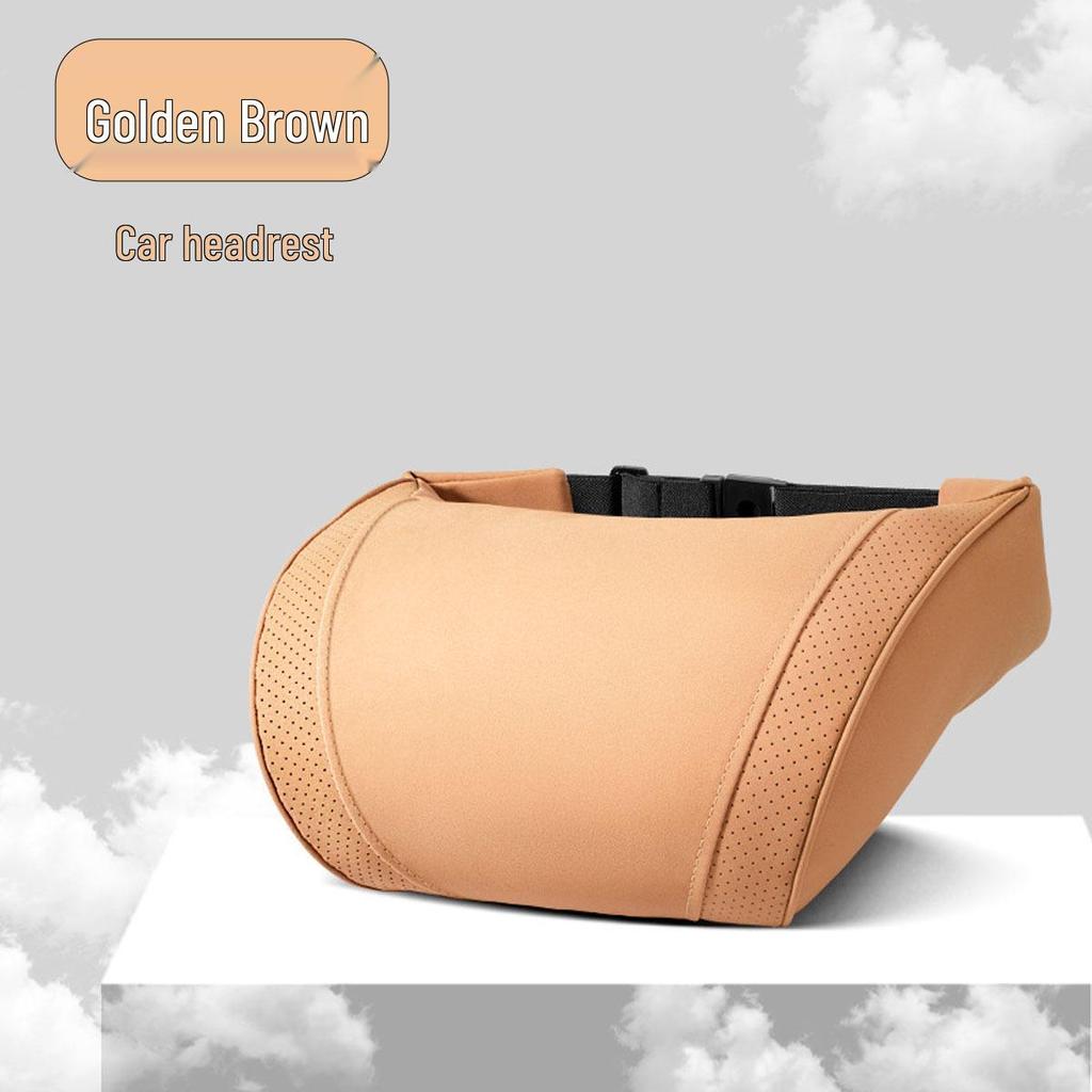 Luxury Leather Velvet Car Neck Pillow & Lumbar Support - Ideal for Drivers