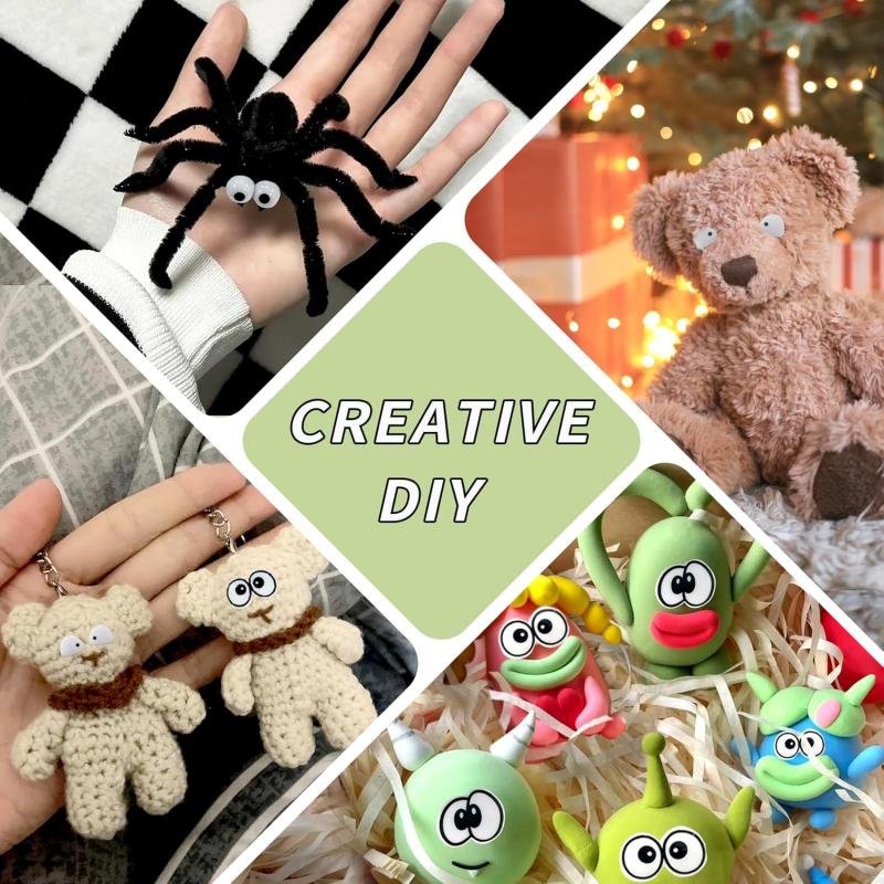 New 10PCS Cartoon Plastic Toy Eye Safety Toy Eyes & Soft Washer for DIY Plush Doll Findings Amigurumi Crochet and Diy Clay Decor