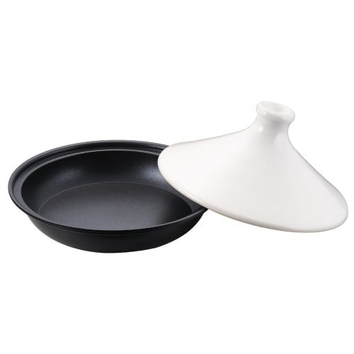 

Pearl Metal Etio IH Compatible Tagine Pot with 3-Layered Interior and Blue Diamond Coating, 26cm, White, L-1683