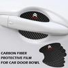 4 Pezzi Protezione antigraffio per Maniglia Portiera Auto Adesivi in Fibra di Carbonio per C1 C2 C3 C4 C5 C6 C8 C4L DS3 DS4 DS5 DS5LS DS6