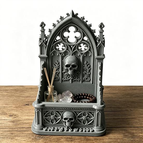 Storage Box Gothic Style with Hollow Patterns And Engraved Design Organizer for Aromatherapy Crystals Bracelets
