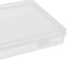 4pcs Flap Lid Hinged Cover Box Transparent Multipurpose Storage Box  Office Supplies