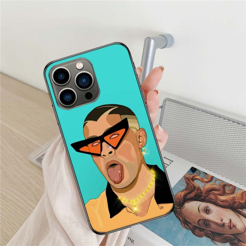 B-Bad B-Bunny Phone Case For Iphone 17 Air 16 15 Pro Max 14 Plus 16E Coque 13 Pro 12 Mini 11 Clear Cover Silicone Cute Shell Sof