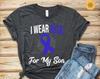 Diabetes Awareness, Diabetes Shirt, Awareness Month, Blue Ribbon, Diabetes Type 1 Tee, I Wear Blue For My Son, Hoodies