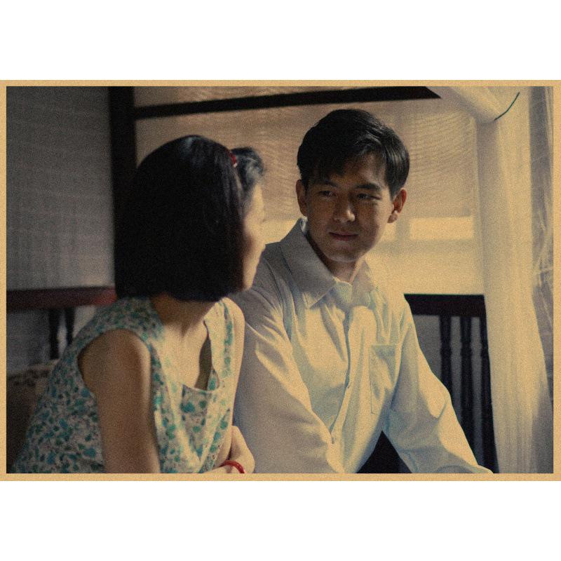 Retro Kraft Paper Wall Mural: Classic Movie Poster - Love Song Li Xian White card paper (non-adhesive) 30*42 cm
