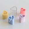 3D Heart-shaped Cylinder Candle Mold DIY Love Candle Making Tool PC Acrylic Plastic Mold Kit Home Decor Gift for Valentine's Day
