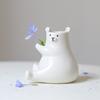 Cute Ceramic Bear Vase Hydroponic Vase Desktop Ornament Home Decor Garden Decoration