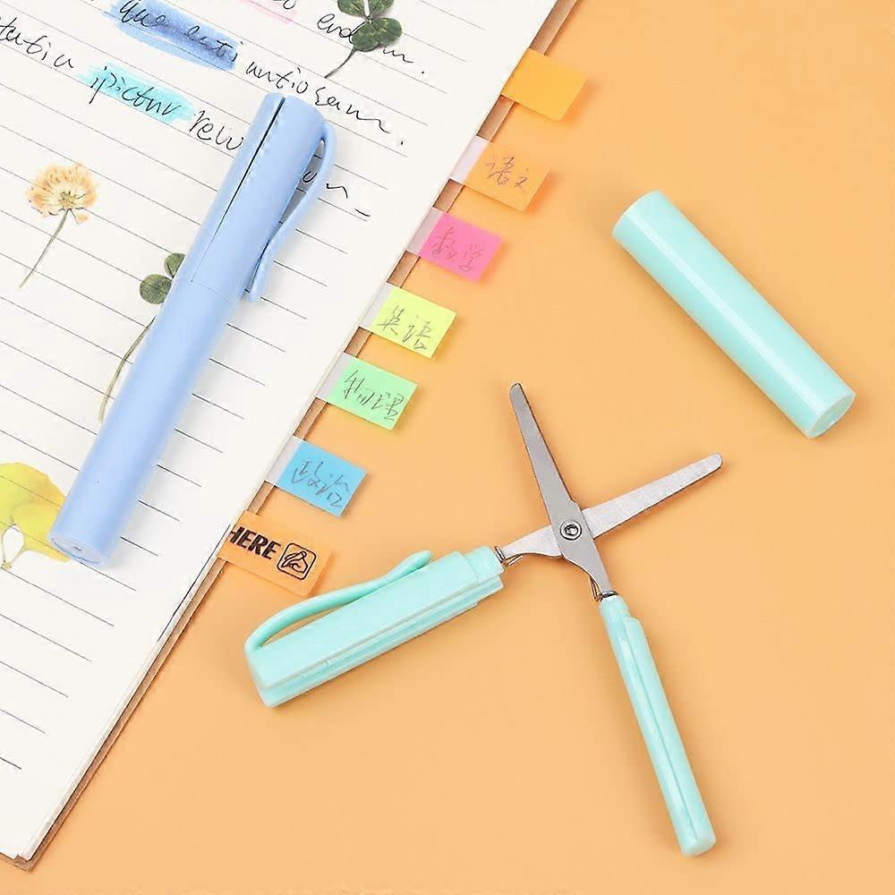 Pen Shape Small Portable Scissors Paper Scissor Design Student Safe Cutting Art Office School Supply Stationery