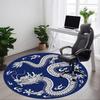 1PC Dragon Pattern Office Round Rug, Non Slip, Soft and Durable Office Rug for Interior Decoration, Perfect for Office