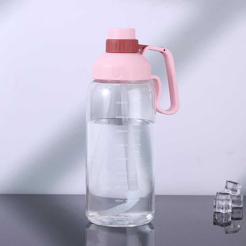 Water bottle strictly selected sports large-capacity plastic cup with scale space cup matte outdoor kettle portable water cup