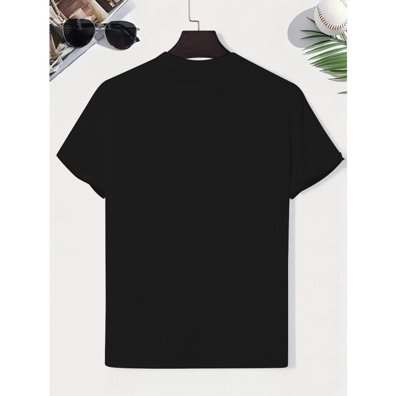 Tamanhos Europeus 0320 LIFE Camisetas Masculinas de Verão de Manga Curta, Camisetas Básicas Masculinas Estampadas da Moda e Tendência