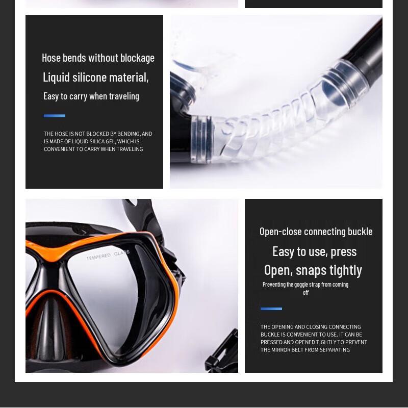 WEZHO HD Anti-Fog Diving Mask and Snorkel Set