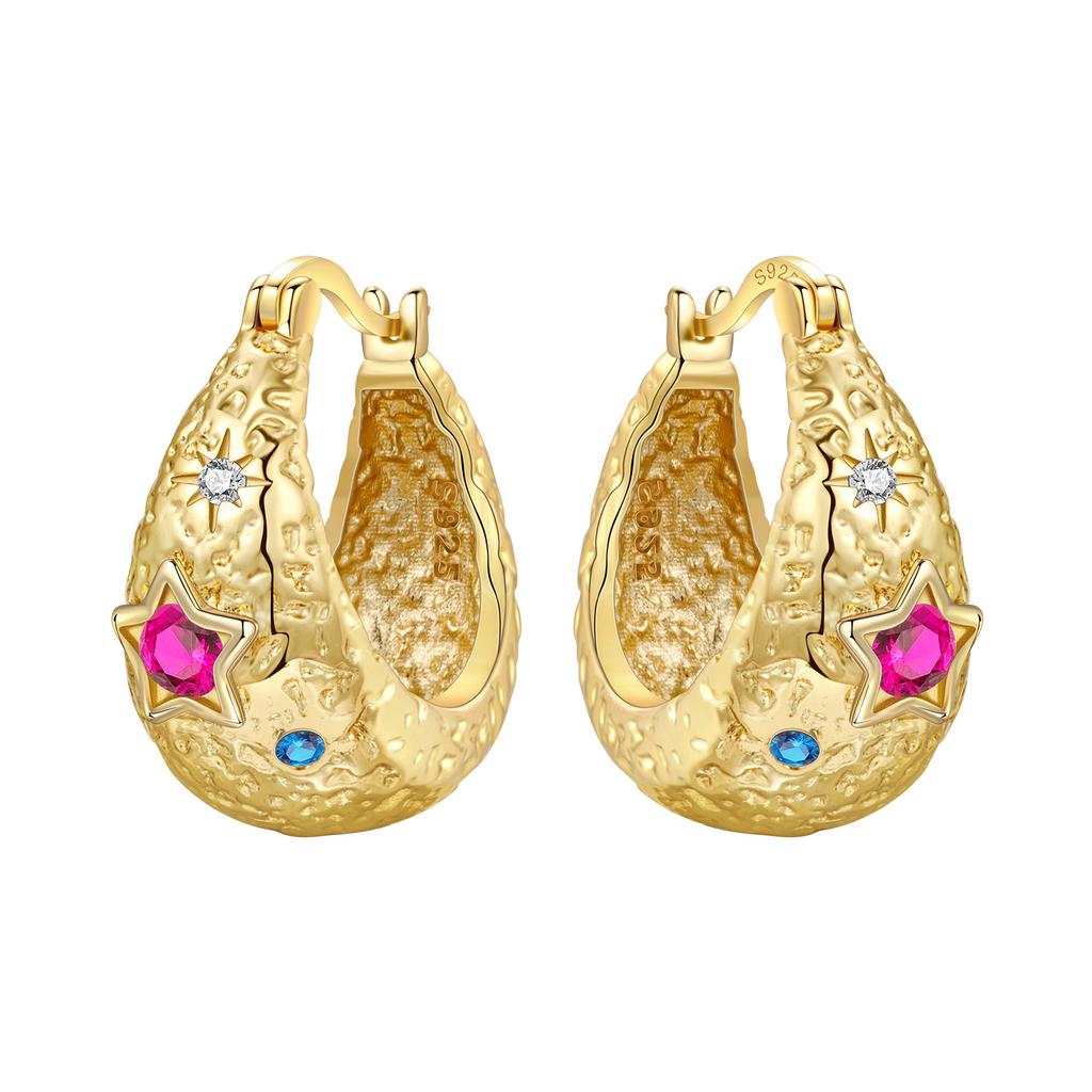 Orstarry S925 Silver 18k Gold Modern Square Hoop Earrings For Women Trendy Jewelry Anniversary Gifts