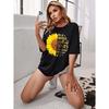 Black Cotton Women's Oversized T Shirt Designer Casual Wear Top Pack of 3 Set