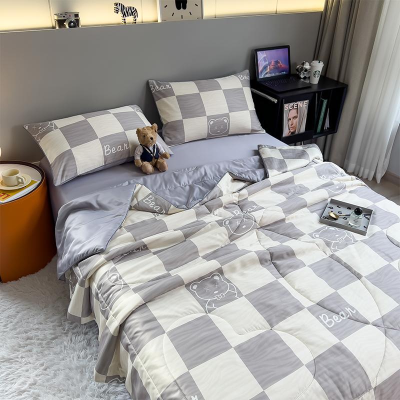 Cool Air Condition Quilt For Cartoon Printed Queen King Comforter Summer Duvet Breathable Soft Office Nap Throw Blanket