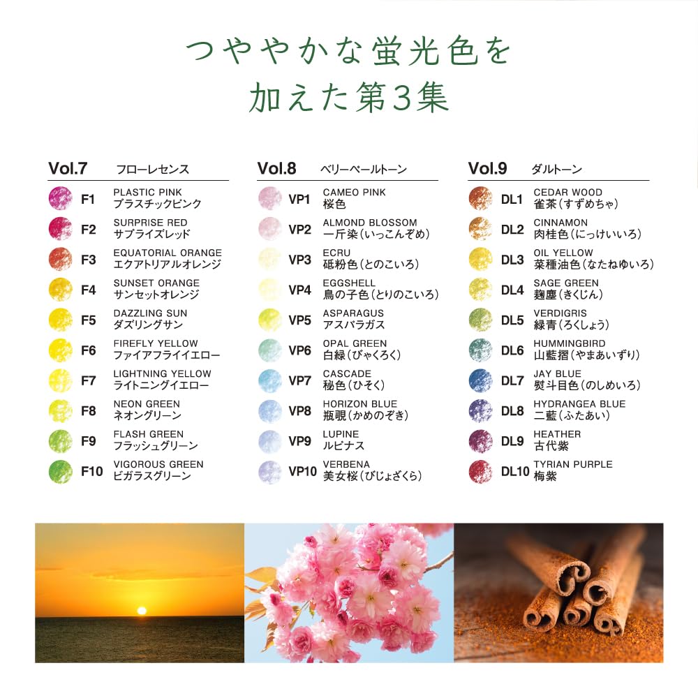 Tombow Colored 30 Colors Color Volume 3 Glossy Fluorescent Pencils, (Book Type), Dictionary, (30 Colors) CI-RTC