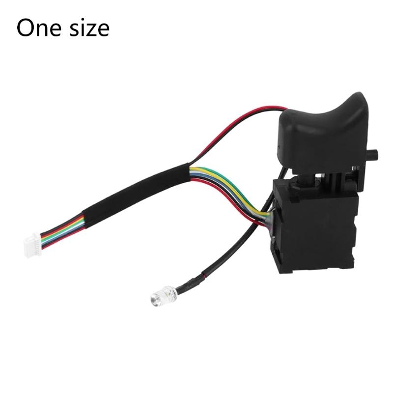 DC 7,2V-24V Staubdichter Elektroschalter für Bohrmaschine Lithium-Akku Kabelloser Auslöseschalter mit kleinem Licht für Stromversorgung