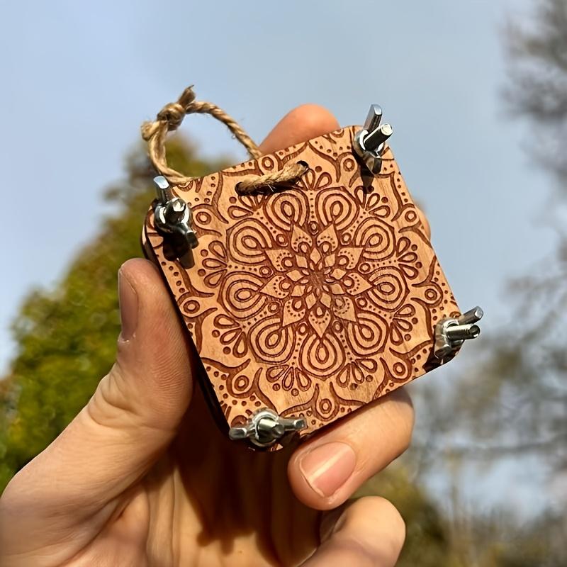 

Wooden Retro Laser-Engravable Pocket Flower Press. DIY specimens, bookmarks, embossing. Ideal for botany & craft gift.