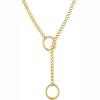 Collana a Catena Scorrevole con O-ring a Forma di Cuore Personalizzata, Collana Lunga Cubana alla Moda, Gioielli Retrò per Ragazze