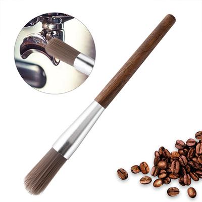 Coffee Grinder Cleaning Brush Walnut Wood Handle Dusting Espresso Brush Coffee Machine Cleaning Brush Espresso Cleaner