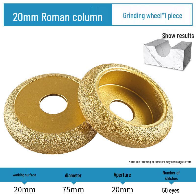 Stone Grinding Wheel for Marble & Granite: Chamfering, Grooving, Rounding, Arc Angle Grinder Head