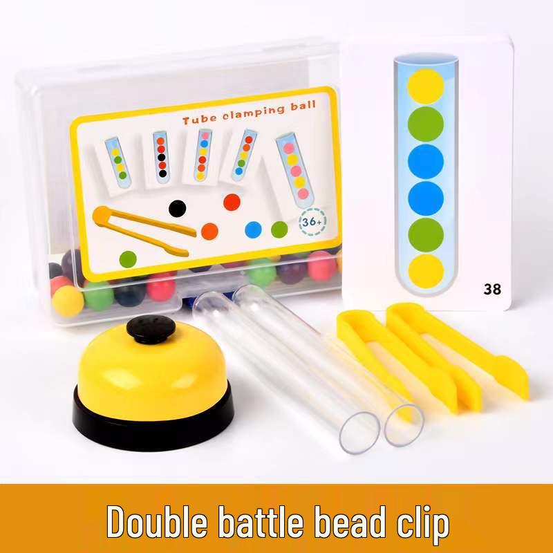 Montessori Bead Clamping Toy: Fine Motor Skills & Color Recognition Tool for Children