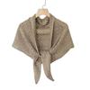 Triangle Shape Stripe Knitted Shawl Warp Knitting Shoulder Scarf Sun Protection Cape  Female