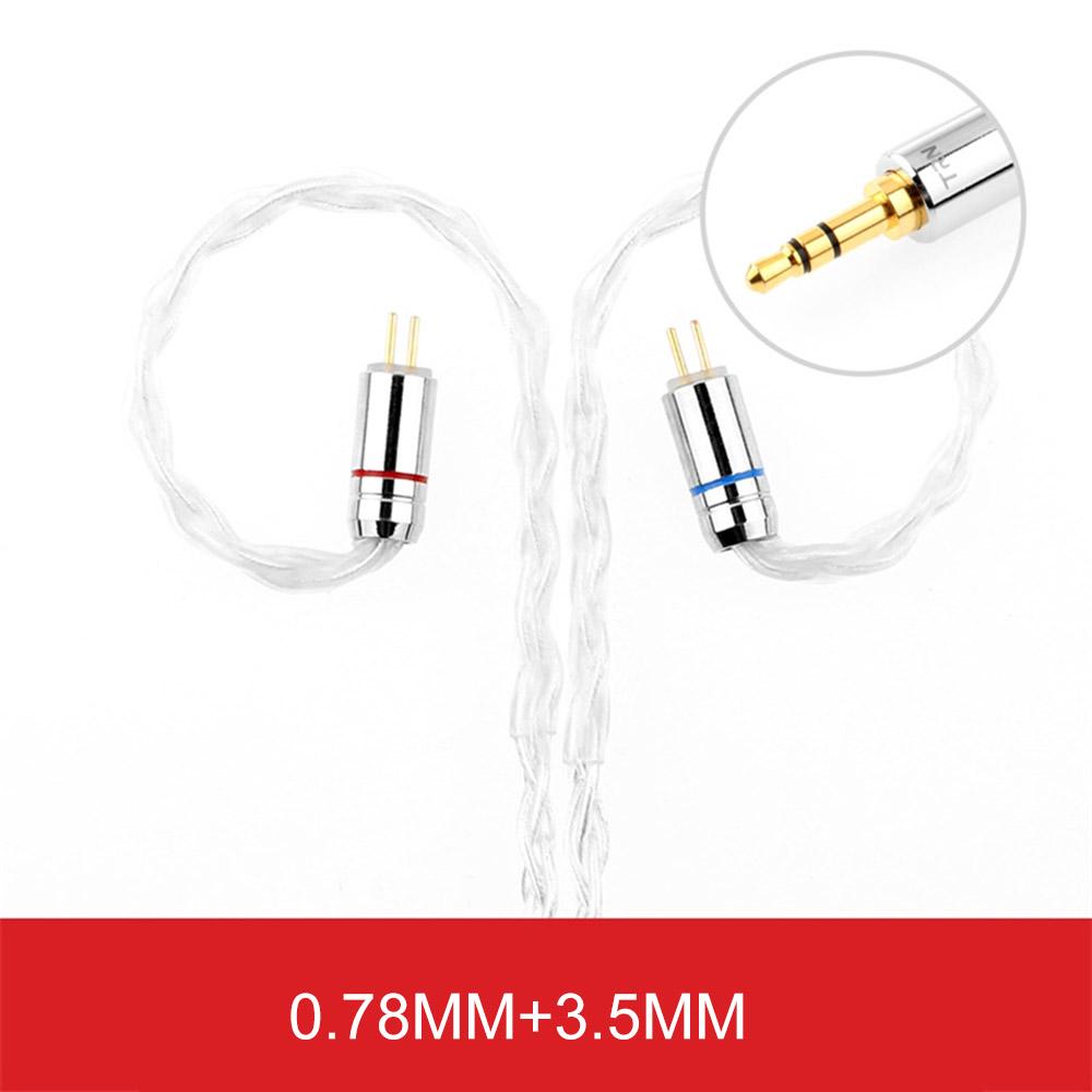 2PIN_0.78, 2.5 Trn 2.5mm/3.5mm Silver Plated Balance Upgrade Line/Cable for Trn Earphone Without MIC 2PIN_0.78, 2.5 Trn 2.5mm/3.5mm Silver Plated Balance Upgrade Line/Cable for Trn Earphone Without MIC