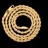 1SET 2pcs Fine 18K Gold 4MM Chain Rope Necklace Bracelets Set for Man Boy Lady Women Christmas Gifts Wedding Original
