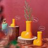 Miniature Christmas Red Rubber Boots Vase Creative Dollhouse Desktop Ornament for Xmas Window Sill Decoration