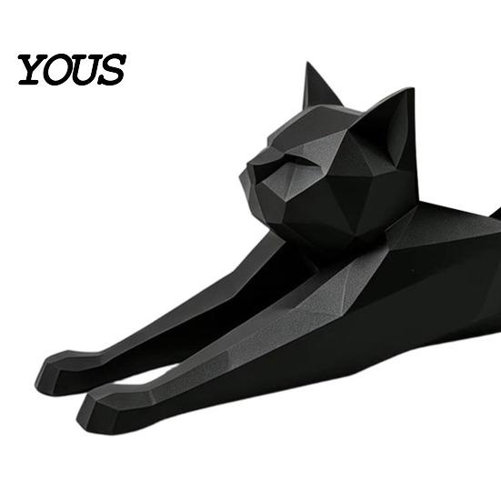 Cat Lover Decor 3D Printed Wine Bottle Holder, Minimalist Geometric Shaped Stable Support Rack for Home Bar Counter, Gift Lovers Decorative