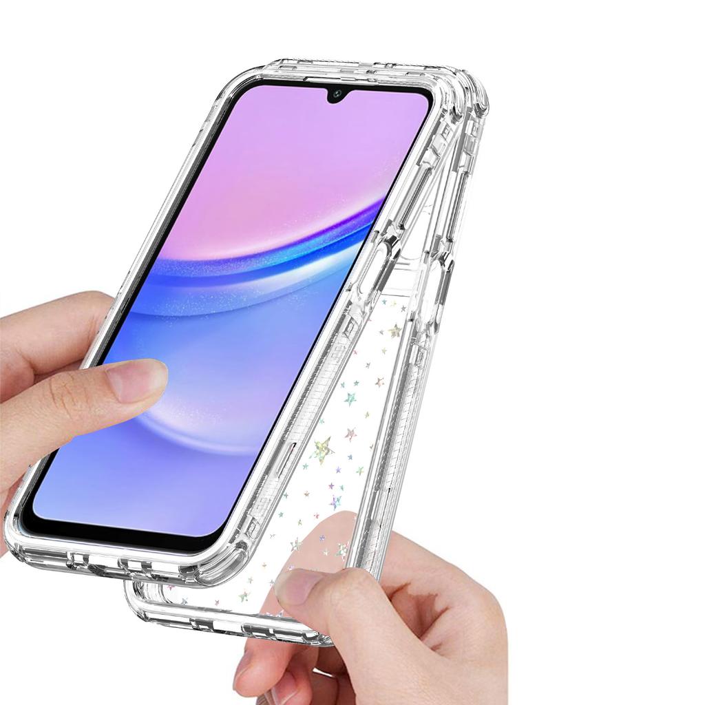 For Samsung Galaxy A16 4G/5G Case Acrylic TPU Clear Phone Cover with Laser-printed Film