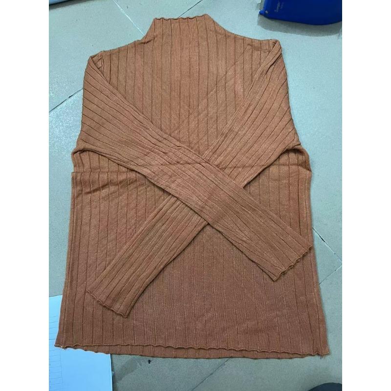 

Осенне-зимний свитер с полуворотом, трикотажная тонкая базовая рубашка, верхняя женская одежда One Size оранжевый