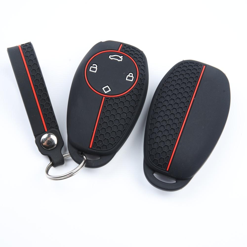 Key Fob Cover for Leapmotor T03 S01 C11 C01 with Keychain Silicone Full Coverage Protective Case Anti-Scratch Guard Shockproof Protection