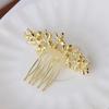 Pearl Rhinestone Comb Flower Decoration Bridal Headdress Wedding Photo Braided Hair Comb Pearl Inverted Comb
